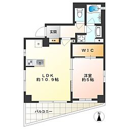 AXAS中野 1LDKの間取図画像