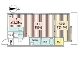 スペチアーレプリーモ 8階1LDKの間取り