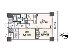 札幌市中央区北三条西12丁目マンション 2LDKの間取図画像