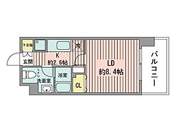 RESIDIAKITA-SANJO 1Kの間取図画像