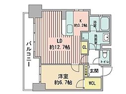 レジディア北2条EAST 1LDKの間取図画像
