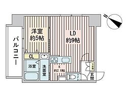 e′clair 1LDKの間取図画像