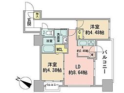 S-FORT北大前 2LDKの間取図画像