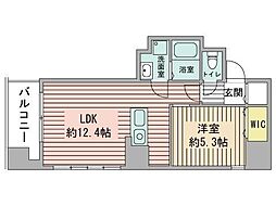 ビッグタワー大通公園 1LDKの間取図画像