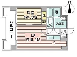 UURコート札幌北三条 1LDKの間取図画像