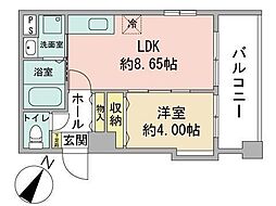 レジデンスカープ札幌 1LDKの間取図画像