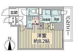 グランカーサ裏参道 1Kの間取図画像