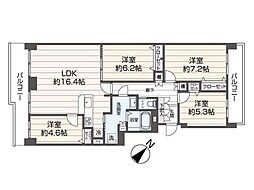 パークアベニュー弐番館Cコート 4LDKの間取図画像