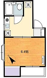 メゾン三晃 2階1DKの間取り