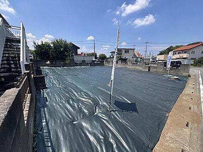 外観：防草シート施工しました！