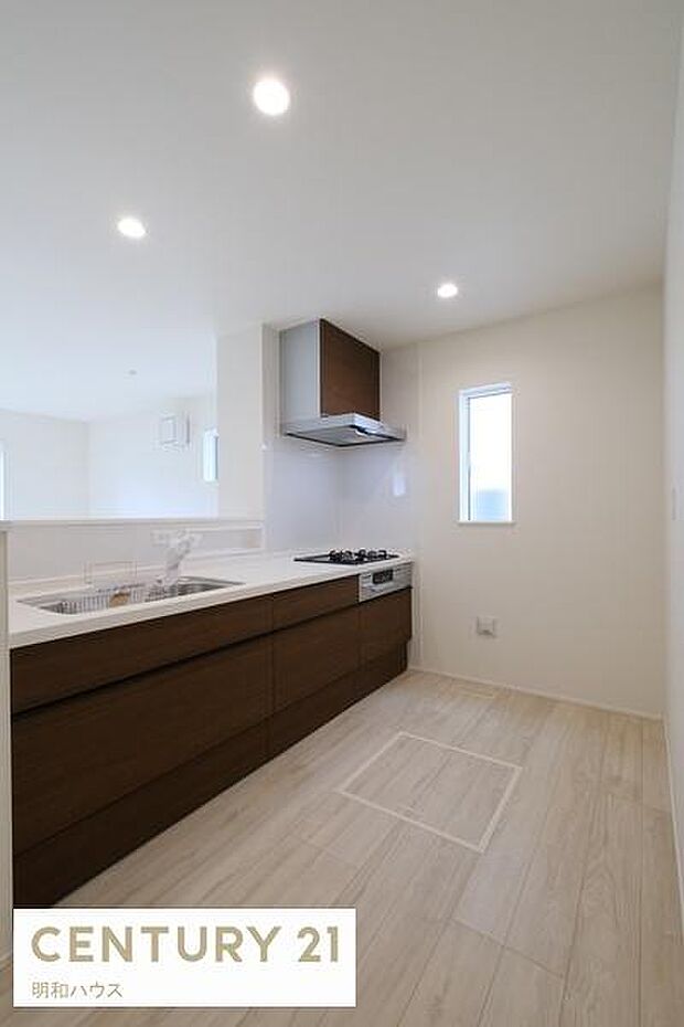 3号棟はブラウンのキッチンです♪