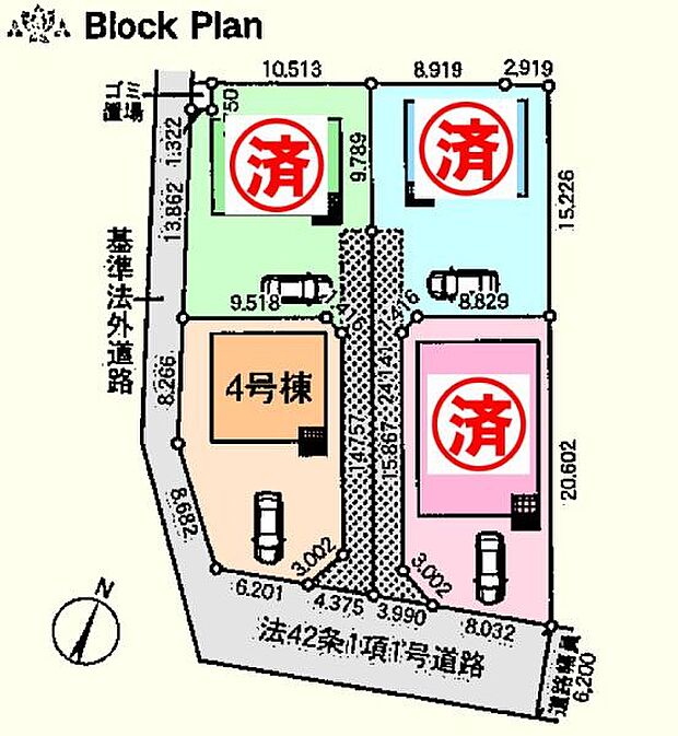 車2台(車種による)駐車可能