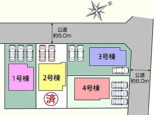 カースペース3台駐車可！車種による