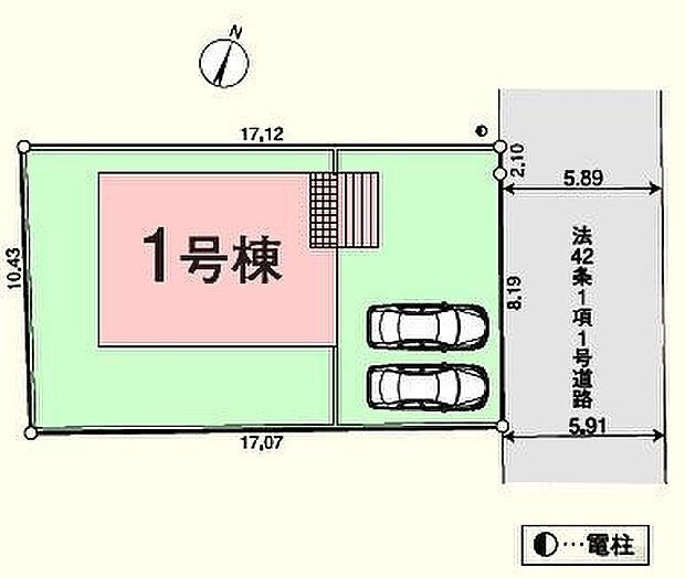 東側約5.89m公道に接道