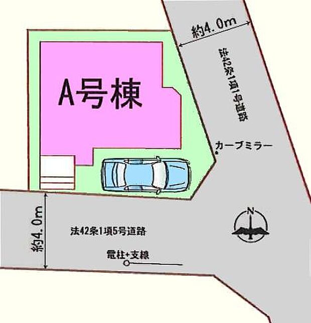 車通りが少なく車庫入れも安心です！