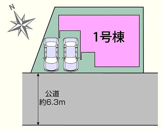 カースペース並列2台駐車可能!