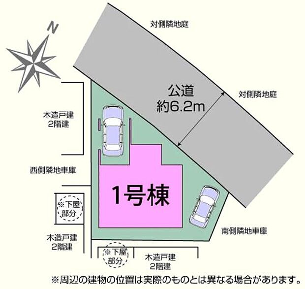 ビルトインガレージ＋カースペース計2台！