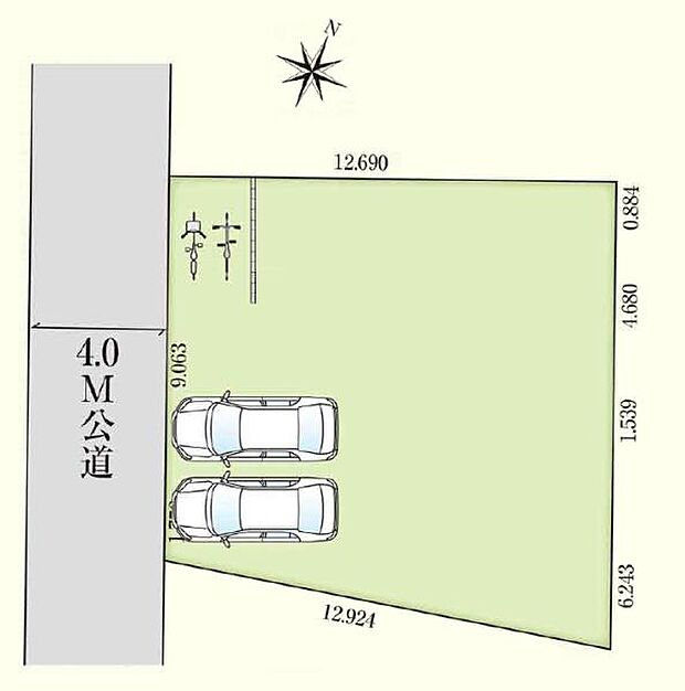 南西側4ｍ公道に接道