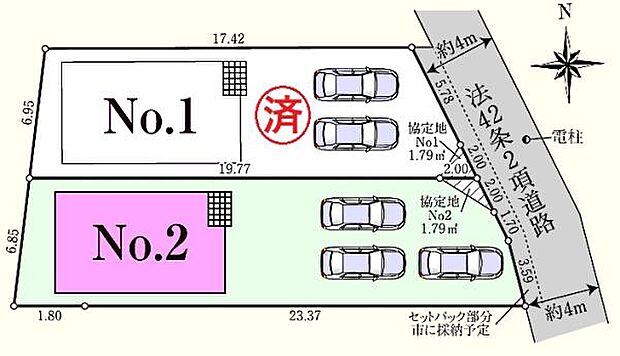 車通りが少なく車庫入れも安心です!