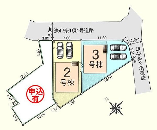 北東側5m・南東側4m公道に接道