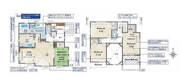 効率的な生活・家事動線と大空間を楽しむストレスフリーだからこそ、笑みが絶えない室内大空間を味わえる素敵な住まい。お子様が存分走り回れる、のびのび子育てが出来る室内空間。