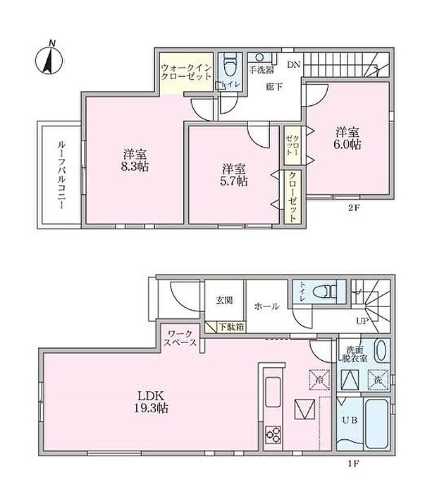 「笑顔あふれる大空間×家事ラク動線」広々とした空間で、お子様が元気いっぱいに駆け回る。効率的な家事動線でママも笑顔。家族みんながのびのび暮らせる住まいです。