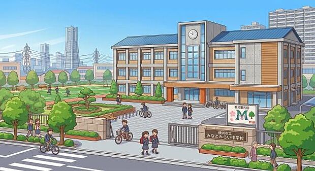 大野台中学校まで500m