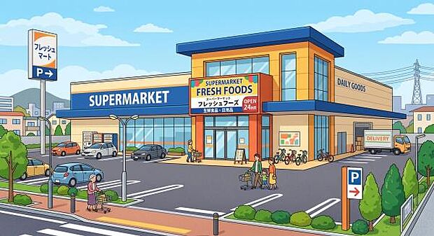 まいばすけっと下永谷5丁目店まで500m