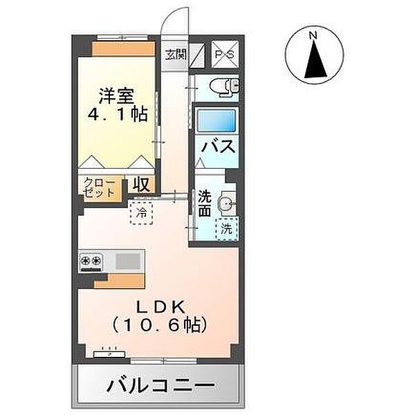 ゼルコバ 302｜鳥取県鳥取市古海(賃貸マンション1LDK・3階・38.25㎡)の写真 その2