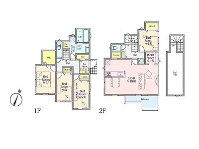 間取り:広々とした18.8帖のLDK 間取り:広々とした18.8帖のLDK