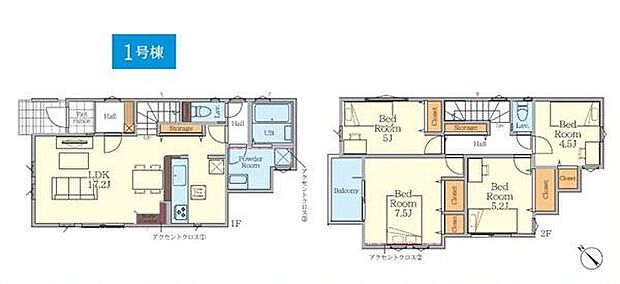 《間取り》■リビング中心の新生活。開放的な設計で居心地の良い時間を演出します。暮らしを彩る設備仕様。