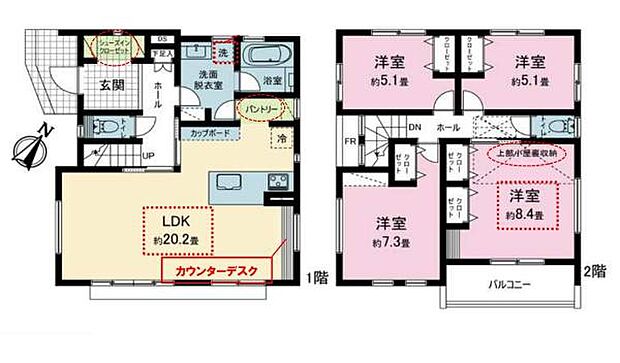 《間取り》■リビング中心の新生活。開放的な設計で居心地の良い時間を演出します。暮らしを彩る設備仕様。