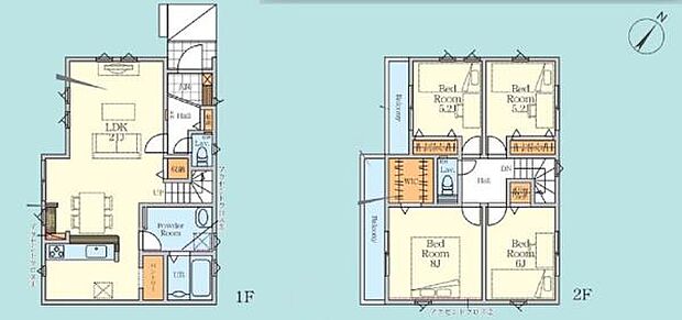 《間取り》■リビング中心の新生活。光を取り入れる開放的な設計で居心地の良い時間を演出します。