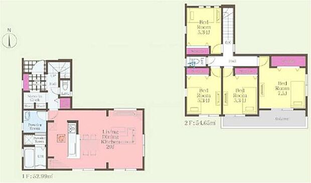 《間取り》■リビング中心の新生活。光を取り入れる開放的な設計で居心地の良い時間を演出します。
