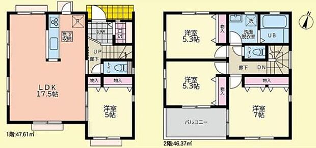 《間取り》■リビング中心の新生活。光を取り入れる開放的な設計で居心地の良い時間を演出します。