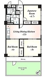 藤和大倉山コープ 3LDKの間取り