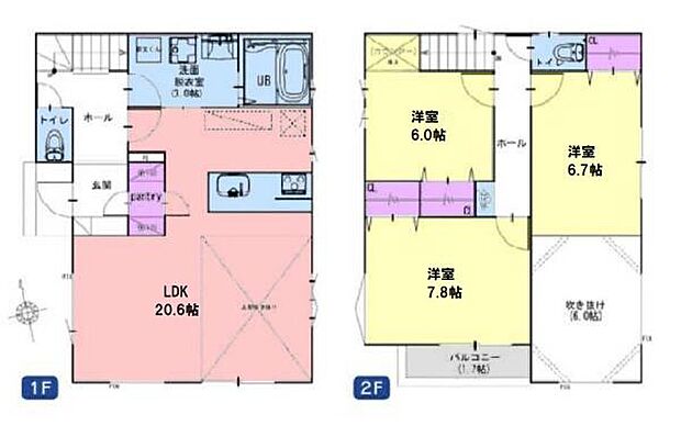《間取り》■リビング中心の新生活。光を取り入れる開放的な設計で居心地の良い時間を演出します。