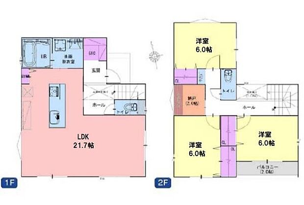 《間取り》■リビング中心の新生活。光を取り入れる開放的な設計で居心地の良い時間を演出します。