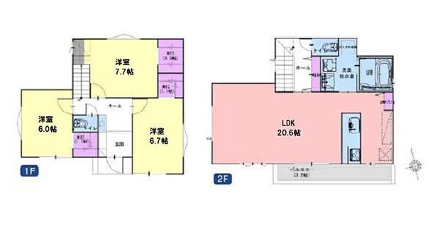 《間取り》■リビング中心の新生活。光を取り入れる開放的な設計で居心地の良い時間を演出します。