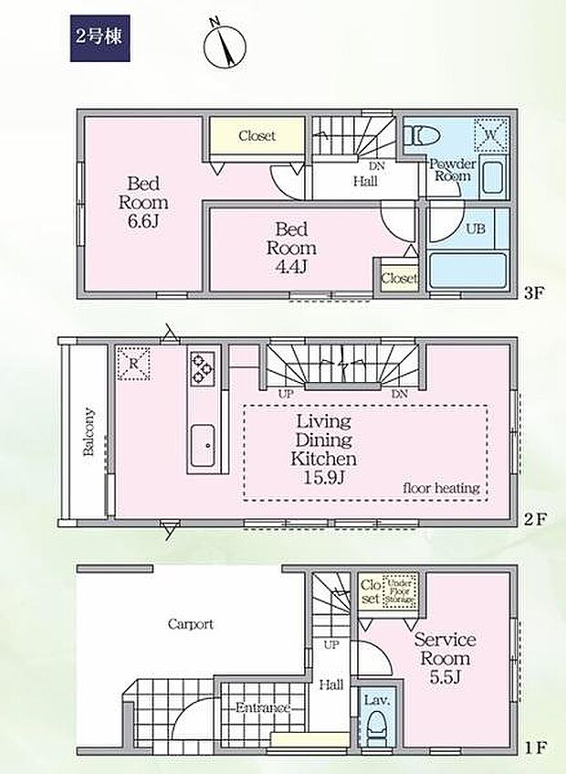 《間取り》■リビング中心の新生活。光を取り入れる開放的な設計で居心地の良い時間を演出します。