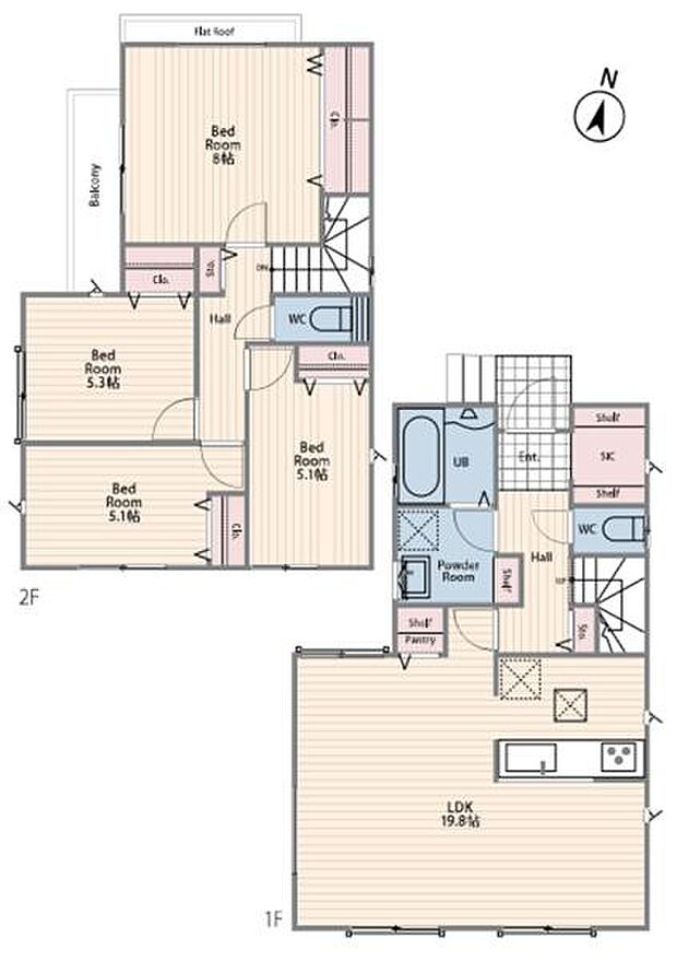 《間取り》■リビング中心の新生活。光を取り入れる開放的な設計で居心地の良い時間を演出します。