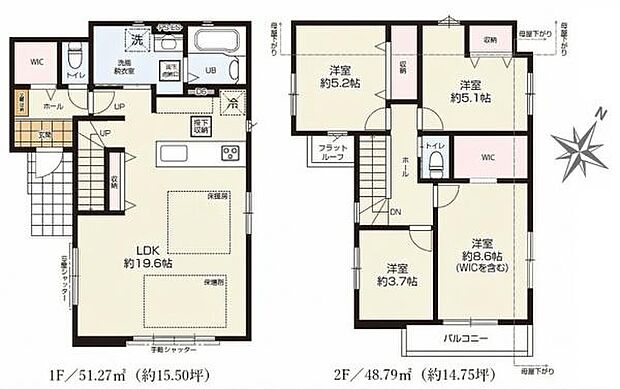 《間取り》■リビング中心の新生活。光を取り入れる明るく開放的な設計で居心地の良い時間を演出します。