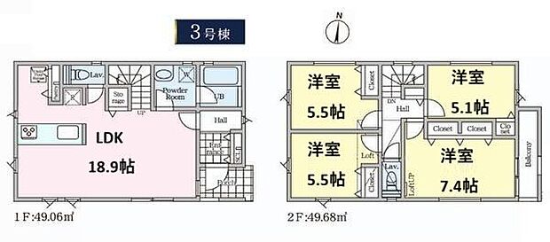 《間取り》■リビング中心の新生活。光を取り入れる明るく開放的な設計で居心地の良い時間を演出します。