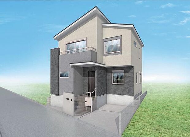 《完成予想図 外観パース》 ■スタイリッシュかつ重厚感のある洗練された外観。上品さを際立たせています。(イメージパースは実際と異なる場合があります)