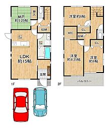 堺市中区福田　中古戸建 3SLDKの間取り