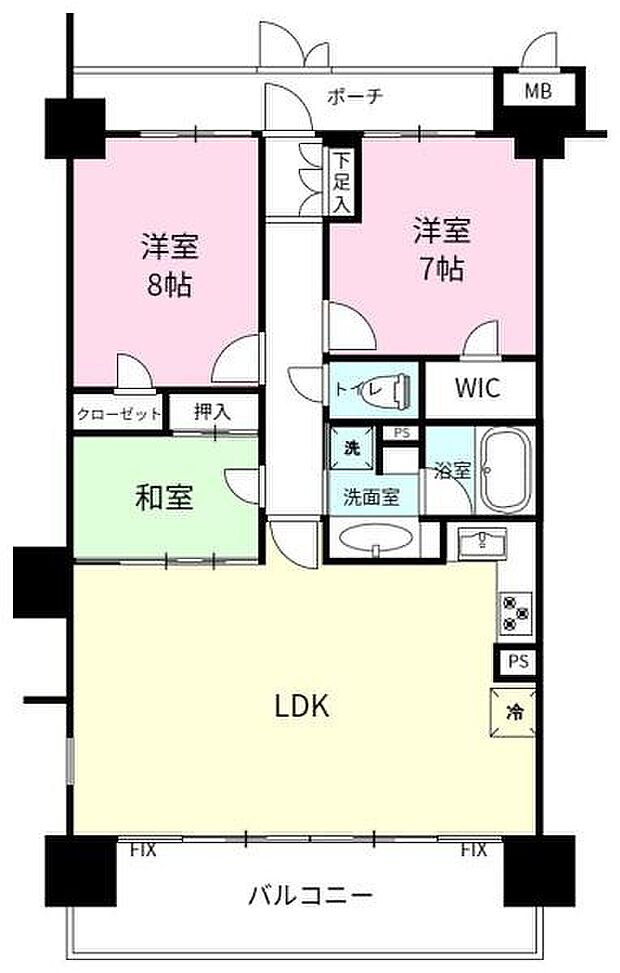 南向きの明るい！洋室は6帖以上のゆとりある空間◎全居室収納完備で住空間はスッキリ広々。階下への足音も気にせず生活できる1階住居♪バルコニー前には、広い専用庭もあり、開放的に使えます☆