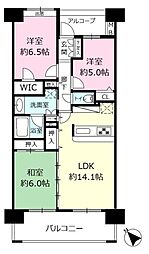 センチュリーつくばみらい平 3LDKの間取図画像