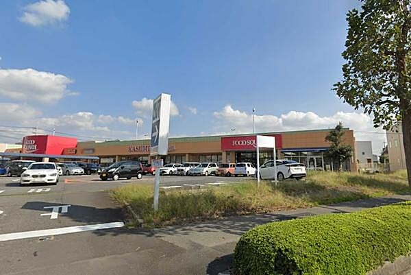 カスミフードスクエア牛久店まで750m、家族そろって週末のまとめ買いも便利です。