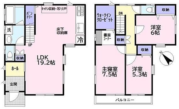 3LDK＋カースペースの使いやすい間取りです♪