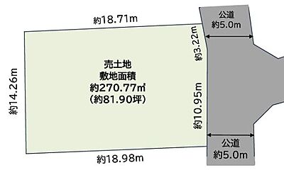 区画図:JR外房線『土気駅』徒歩14分。34800万円の売地が登場。約81.90坪 区画図:JR外房線『土気駅』徒歩14分。34800万円の売地が登場。約81.90坪
